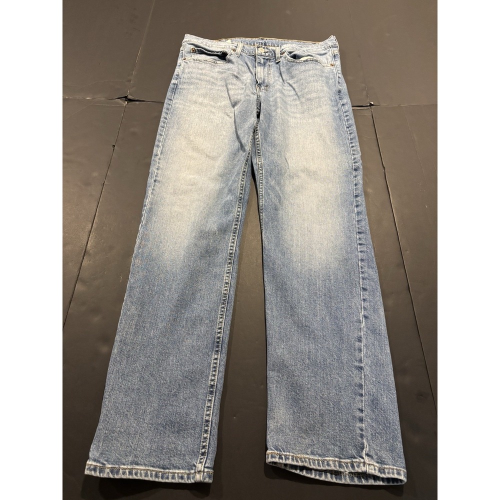 Levi's 514 Straight Fit Jeans Men's 34x32 Light Wash Denim - Picture 1 of 9